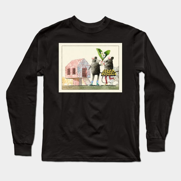 Mighty Mizzling Mouse and the Red Cabbage House Long Sleeve T-Shirt by FrisoHenstra